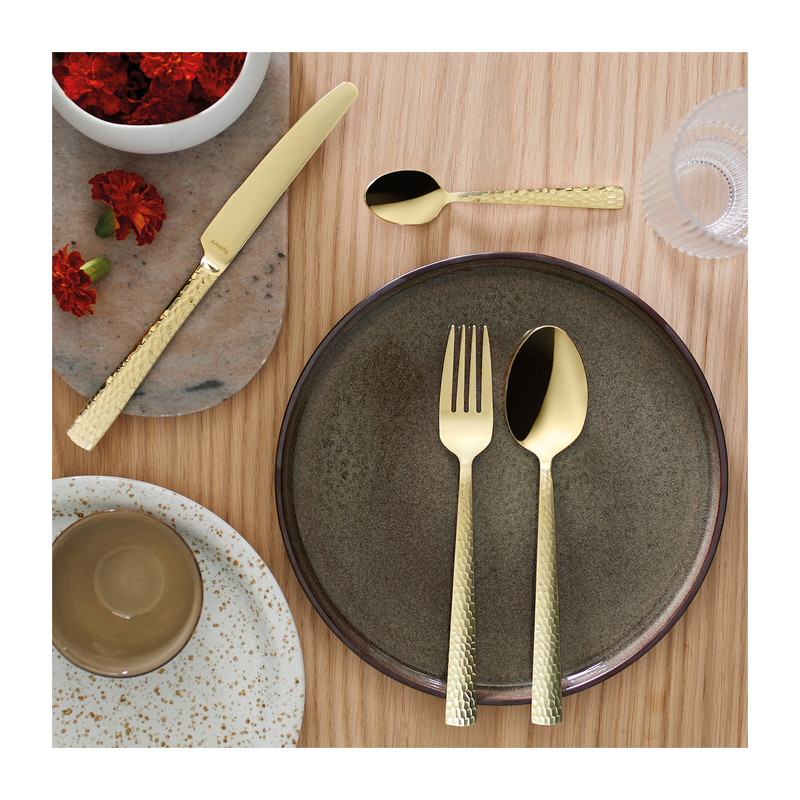 Gebaksvorkje Felicity - champagnekleurig - set van 6