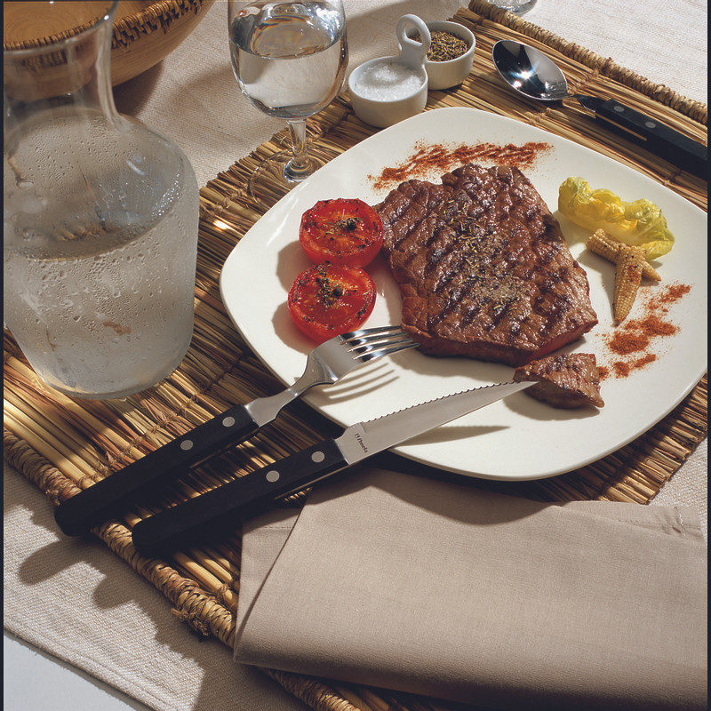 Steakmessen - zwart - 6-delig