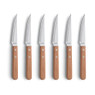 Steakmessen - hout - 6-delig