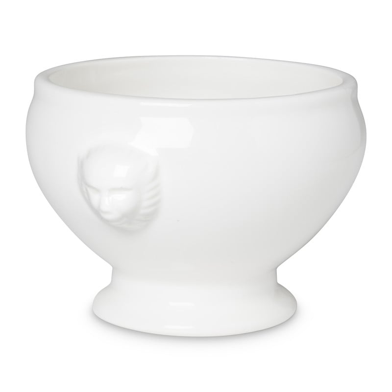 Soepkom met oor leeuw - wit - ø11x8 cm