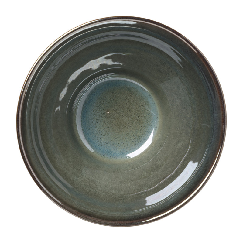 Schaal facet - groen - ⌀13x7.5 cm 