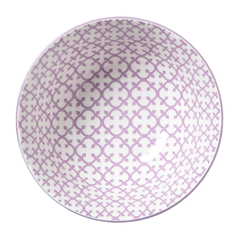 Schaaltje Anna groot - rood/grijs - ø15.5x7 cm