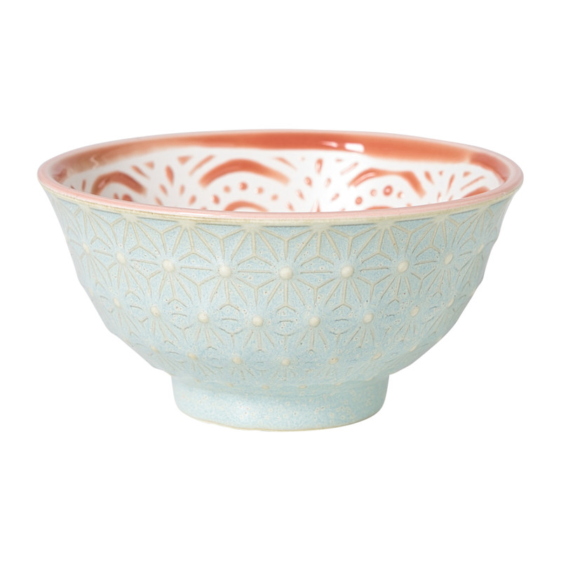 Schaaltje Abby klein - blauw/roze - ø9x4.6 cm