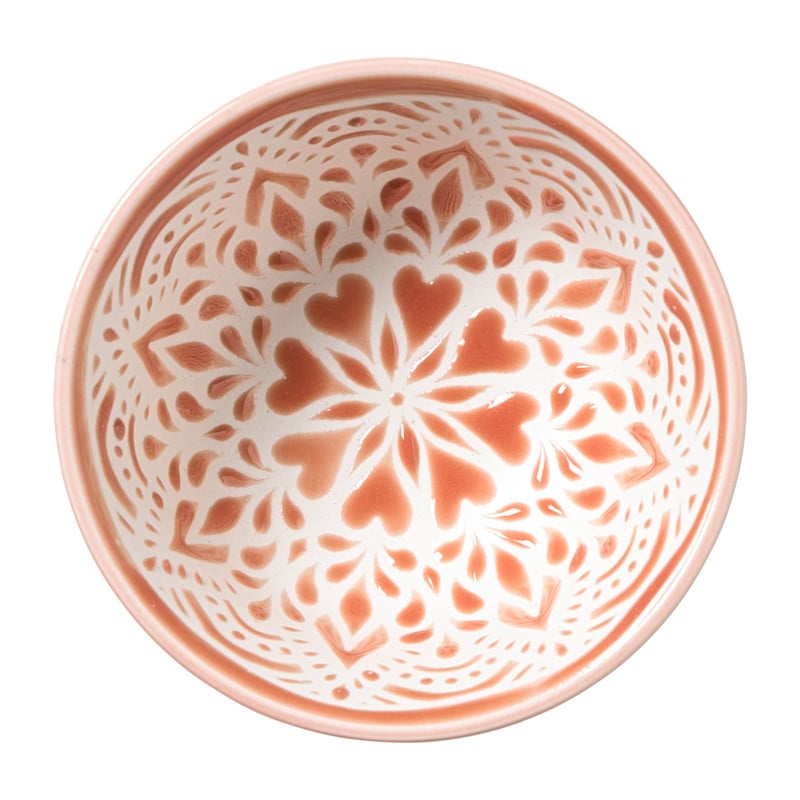 Schaaltje Abby klein - blauw/roze - ø9x4.6 cm