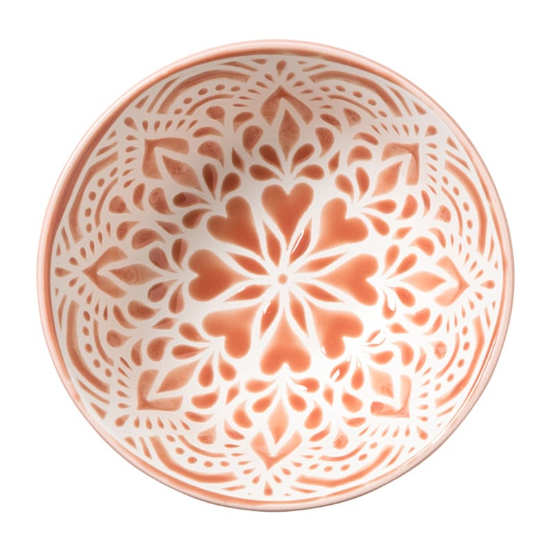 Schaaltje Abby groot - blauw/roze - ø15.5x7 cm