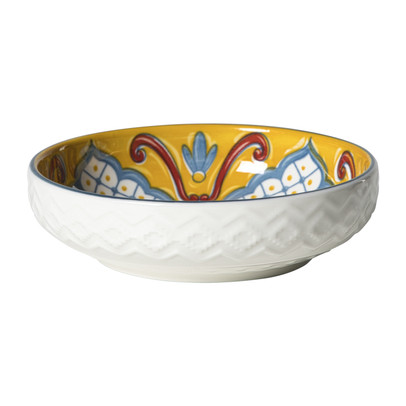 Schaaltje Carlos middel - geel/blauw - ø12.2x2.5 cm