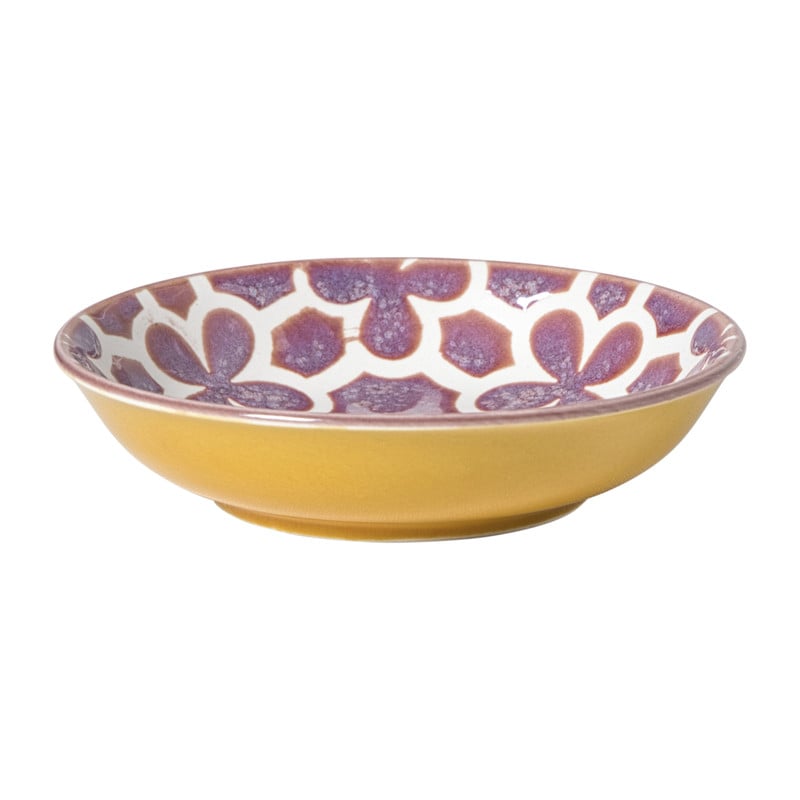Schoteltje Nore - paars/geel - ø9.7x2 cm