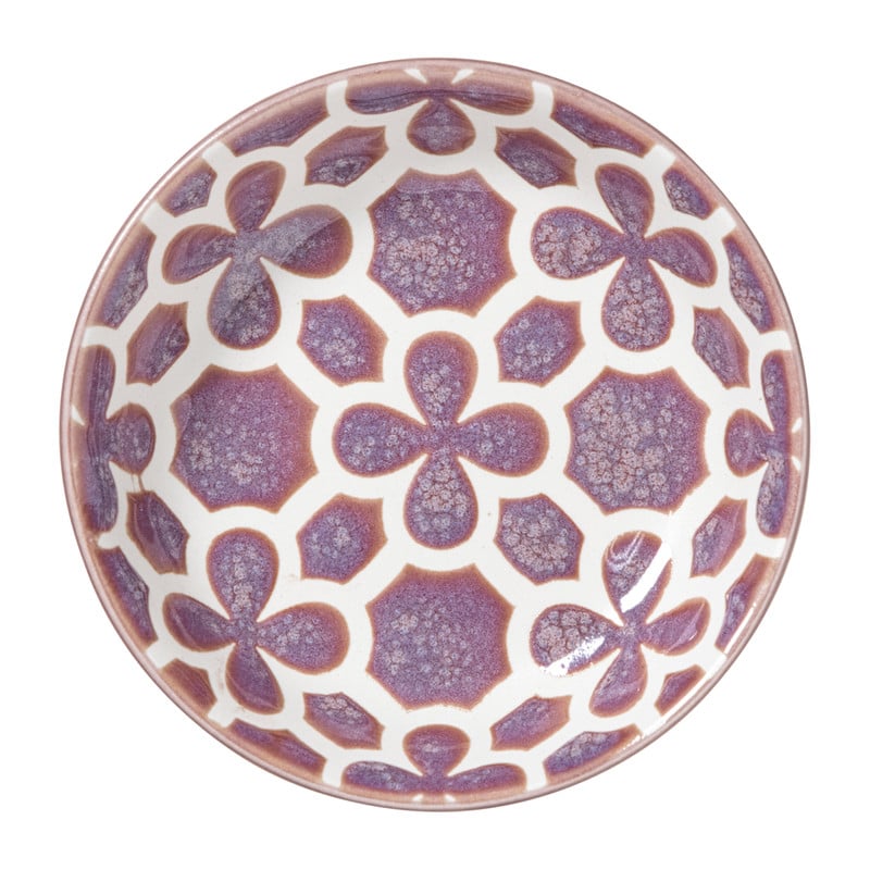 Schoteltje Nore - paars/geel - ø9.7x2 cm