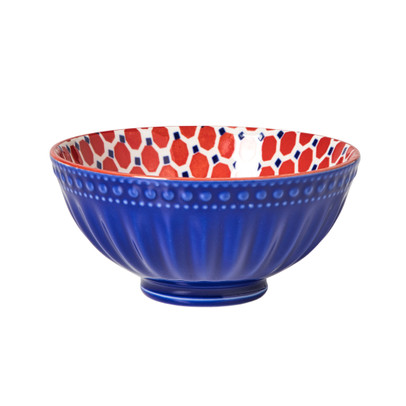 Schaaltje Anne middel - rood/blauw - ø12.3x5.8 cm