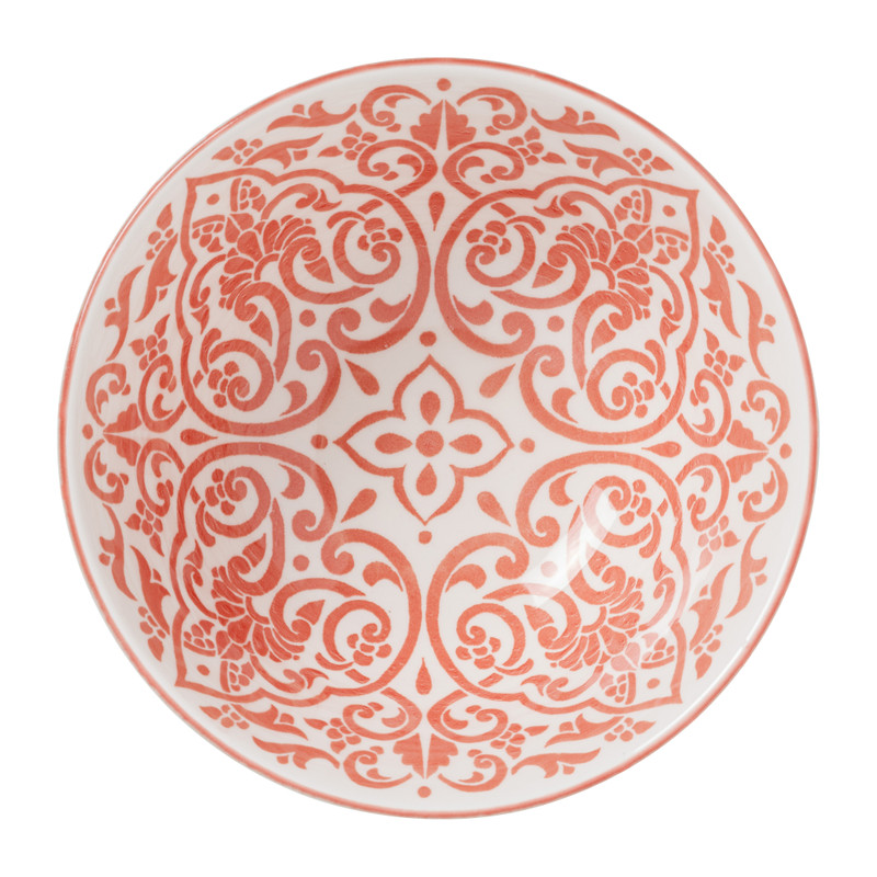 Schaaltje Nora - groen/roze - ø15.8x7.3 cm