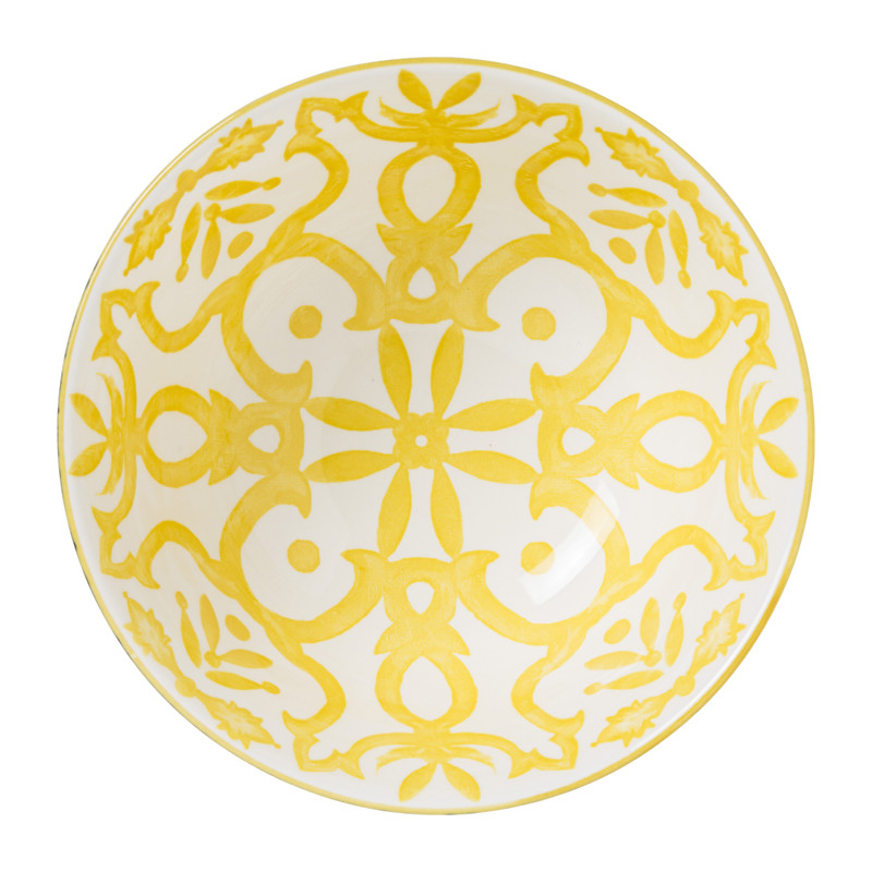 Schaaltje Nour - blauw/geel - ø15.8x7.3 cm