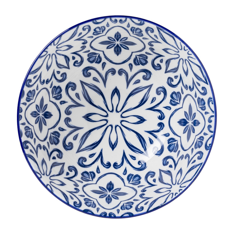 Schaaltje Sen - blauw/geel - ø15.8x7.3 cm