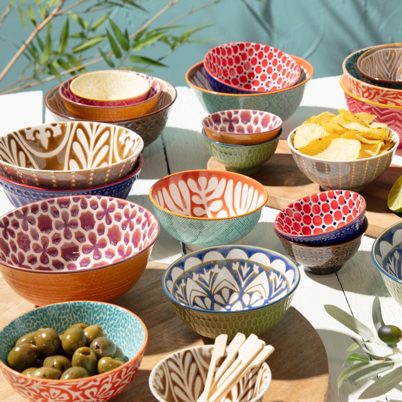 Schaaltje Lilly middel - geel/roze - ø12.3x5.8 cm