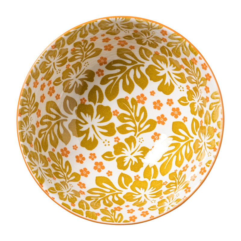 Schaaltje Anouk middel - blauw/geel - ø12x5.8 cm