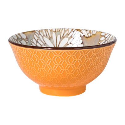 Schaaltje Alise klein - oranje/groen - ø9x4.6 cm