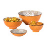 Schaaltje Alise klein - oranje/groen - ø9x4.6 cm