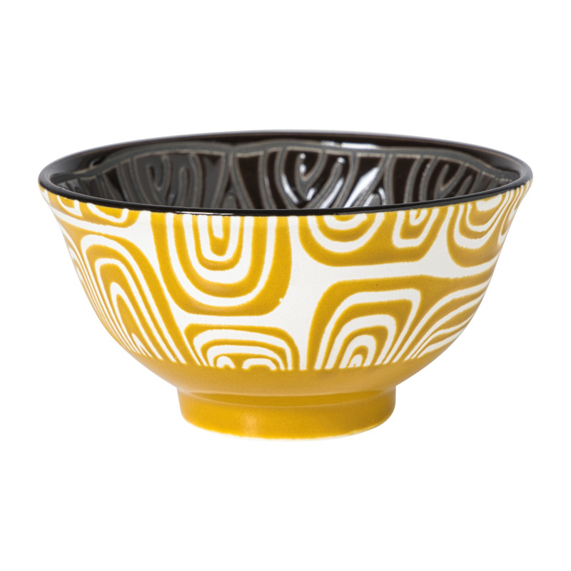 Schaaltje Amy klein - geel/blauw - ø9x4.6 cm