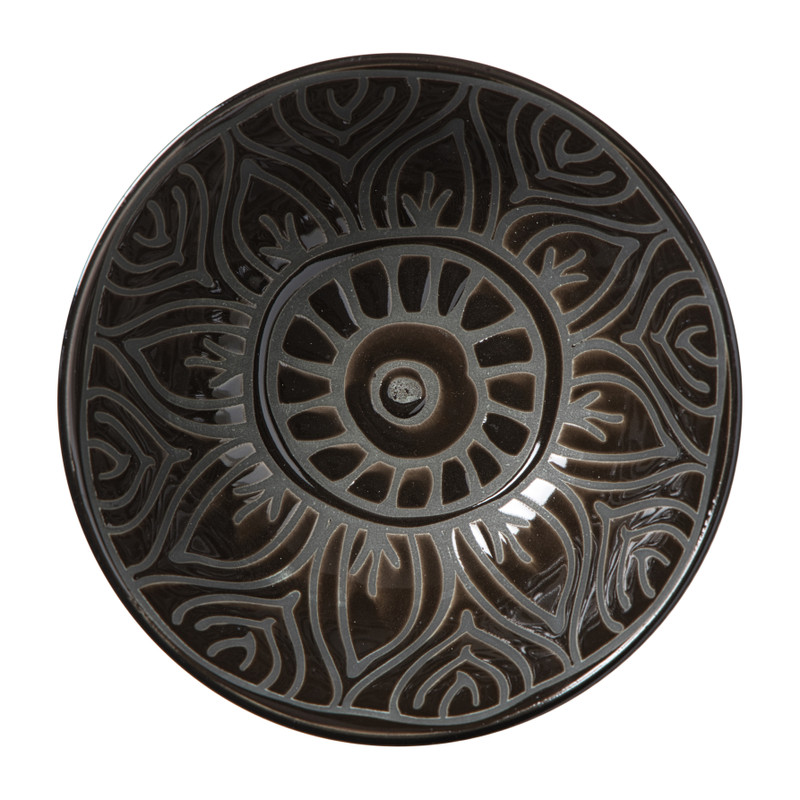 Schaaltje Amy groot - geel/blauw - ø15.5x7 cm