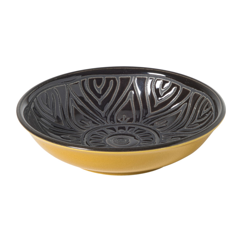 Schoteltje Amy - geel/blauw - ø9.7x2 cm