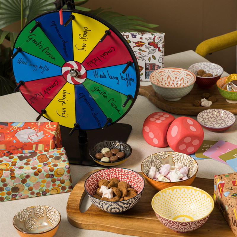 Schoteltje Amy - geel/blauw - ø9.7x2 cm