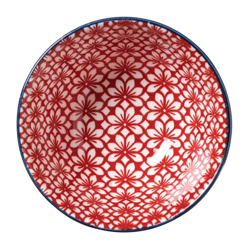 Schaaltje Amily klein - donkerblauw/rood - ø9x4.6 cm