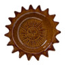 Deco schaaltje zon - bruin - ø18x3.7 cm