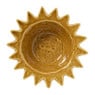 Deco schaaltje zon - bruin/wit - ø15.7x5.1 cm