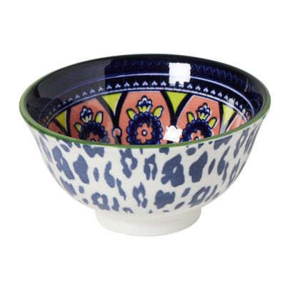 Schaaltje klein Bella - blauw/roze - ø9x4.6 cm