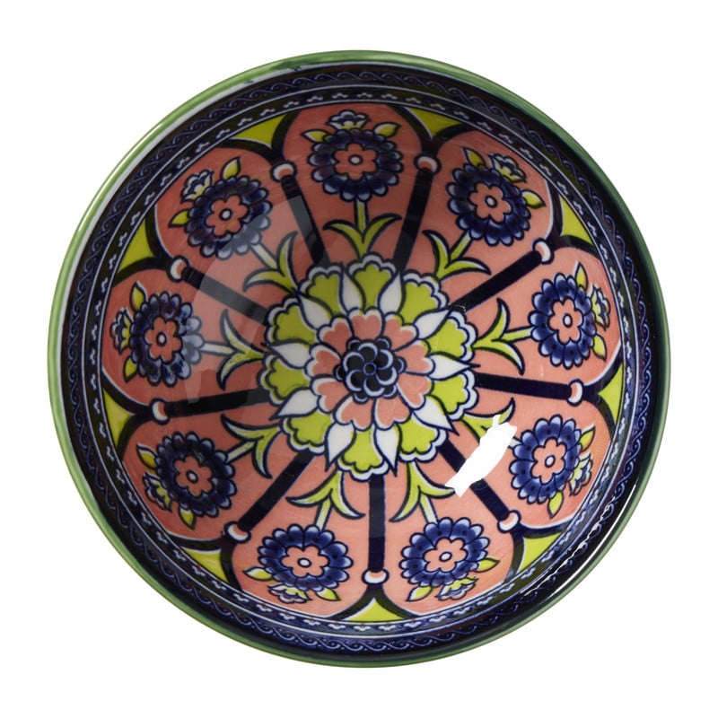 Schaaltje middel Bella - blauw/roze - ø12x5.8 cm