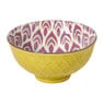 Schaaltje middel Bo - geel/paars - ø12x5.8 cm