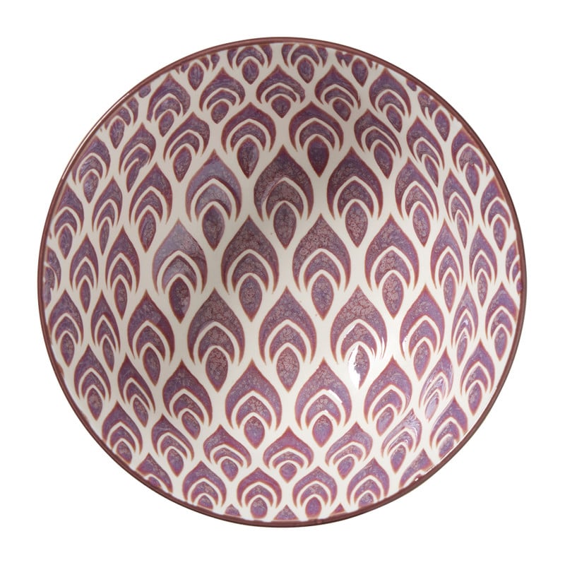 Schaaltje groot Bo - geel/paars - ø15.5x7 cm