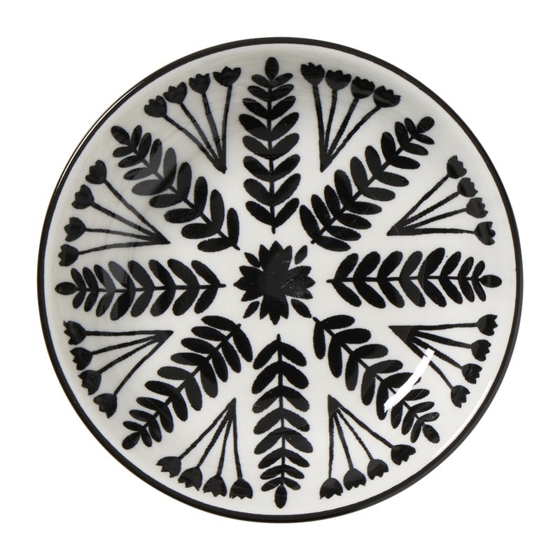 Schoteltje Bente - beige/zwart - ø9.7x2.5 cm