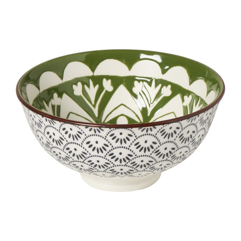 Schaaltje middel Bodil - groen/blauw - ø12x5.8 cm