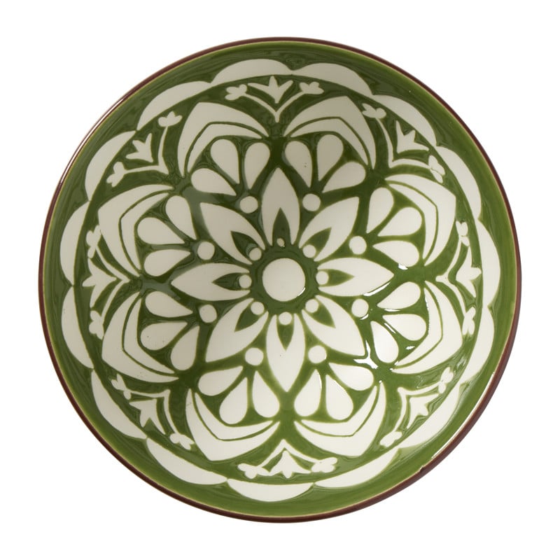 Schaaltje middel Bodil - groen/blauw - ø12x5.8 cm