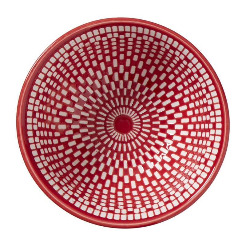 Schaaltje klein Bibi - roze/rood - ø9x4.6 cm