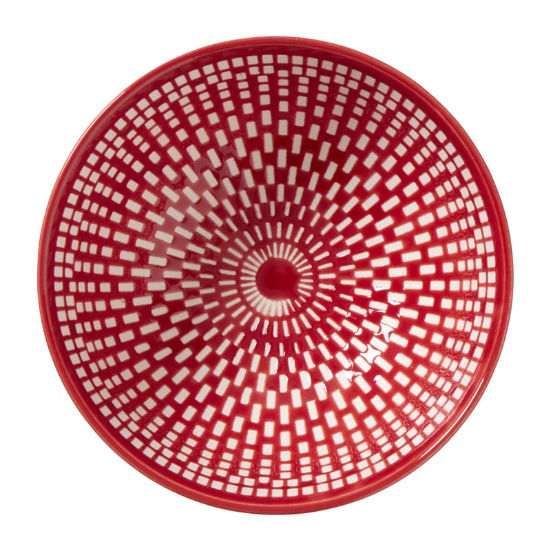 Schaaltje middel Bibi - roze/rood - ø12x5.8 cm