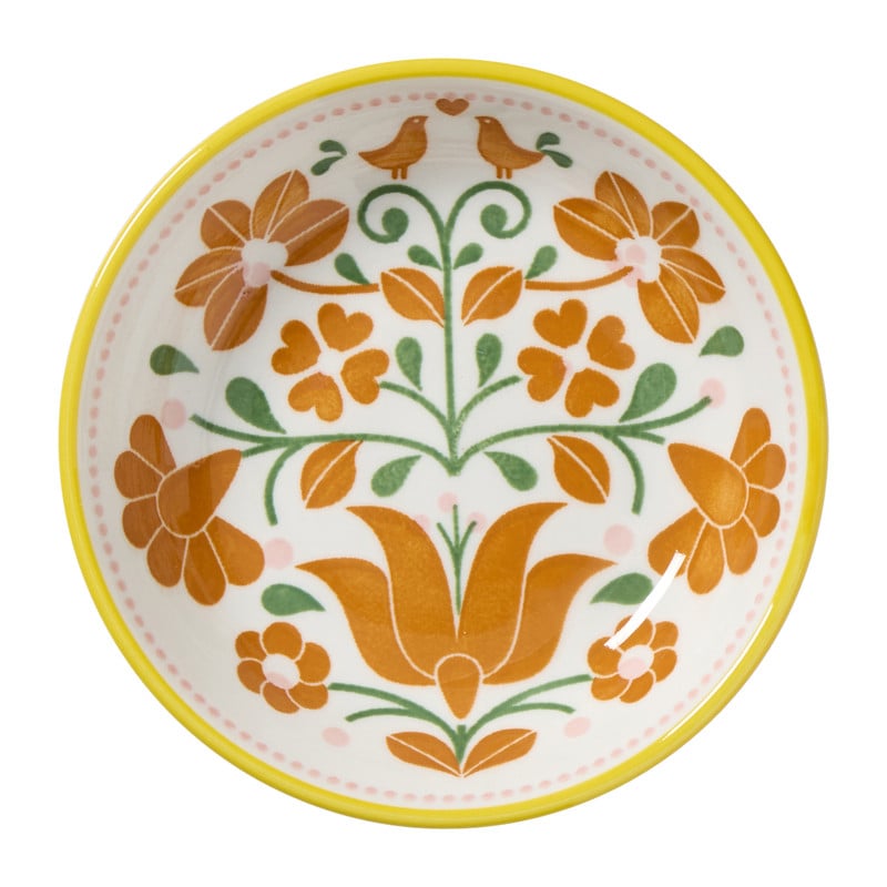 Schoteltje Britt - roze/rood - ø9.7x2.5 cm