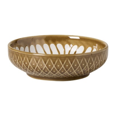 Schaaltje Nori rond laag - bruin - ø12x3.5 cm