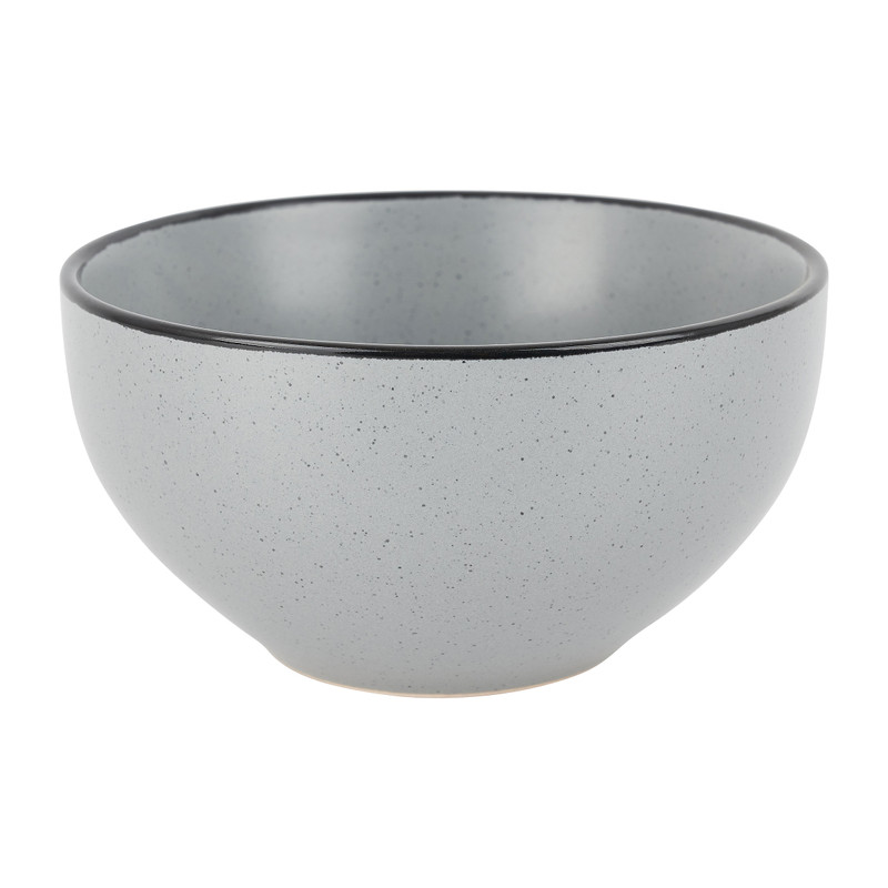 Schaal gespikkeld zwarte rand - diverse kleuren - ø14 cm