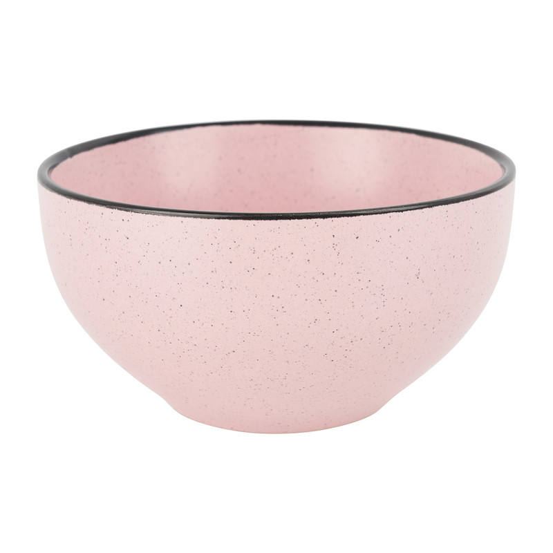 Schaal gespikkeld zwarte rand - diverse kleuren - ø14 cm