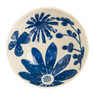 Schaal bloemmotief - wit/blauw - 13.5 cm 
