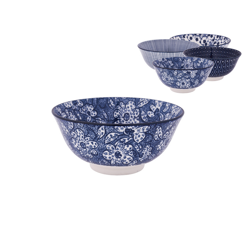 Schaal blue print - diverse varianten - ø15 cm 