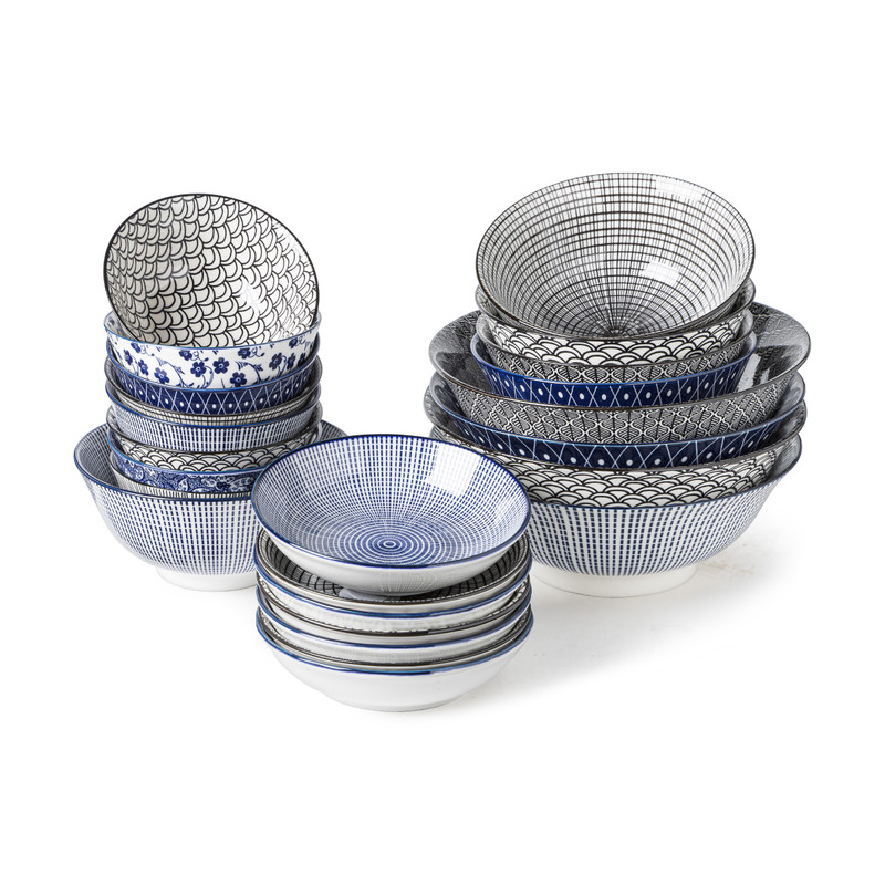 Schaal blue print - diverse varianten - ø15 cm 