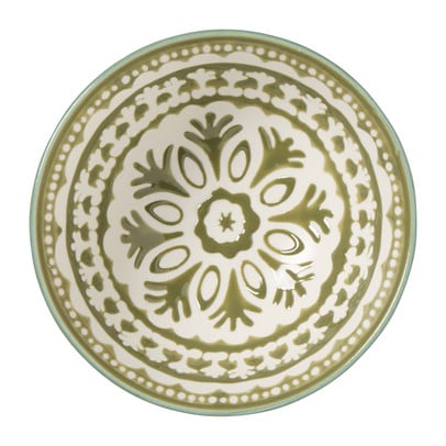 Schaaltje Chiara middel - geel/groen - ø12x5.8 cm