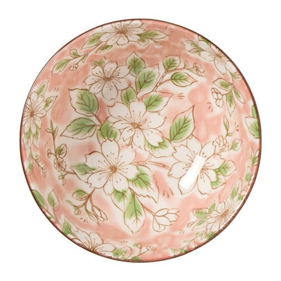 Schaaltje Cleo middel - bruin/roze - ø12x5.8 cm