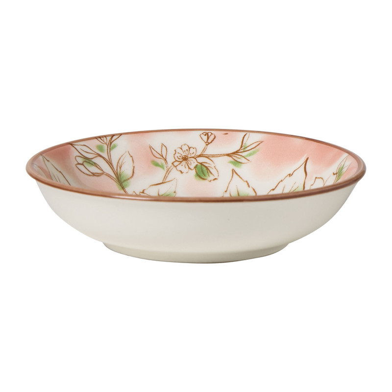 Schoteltje Cleo - bruin/roze - ø9x2.5 cm
