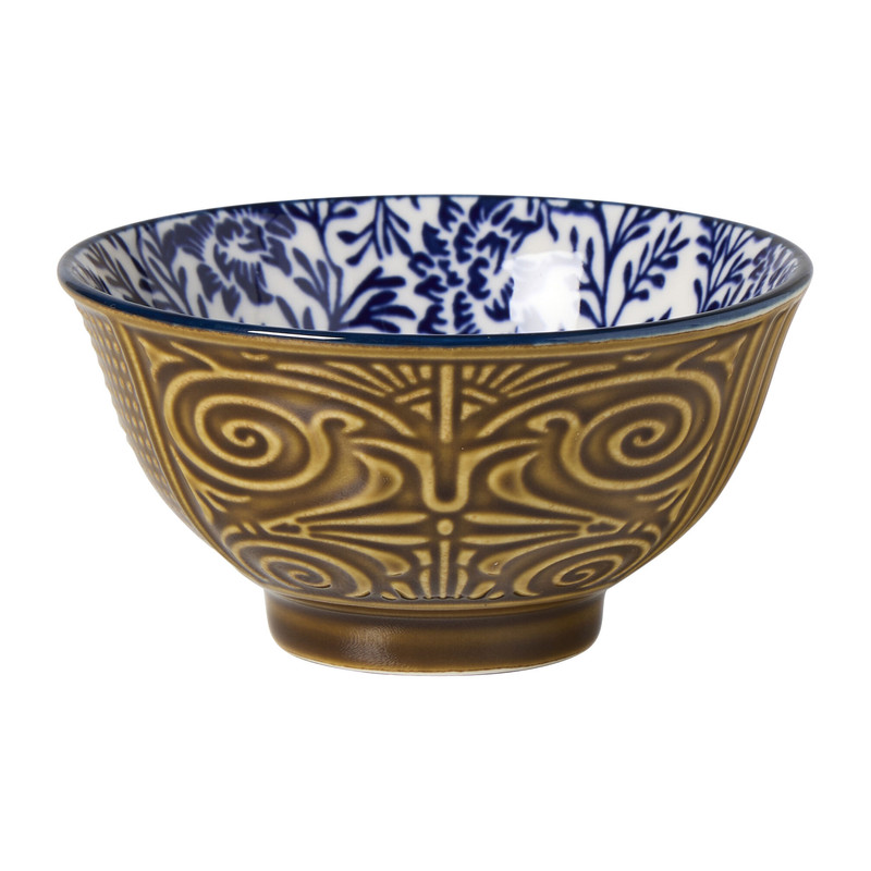 Schaaltje Caroline klein - blauw/groen - ø9x4.6 cm