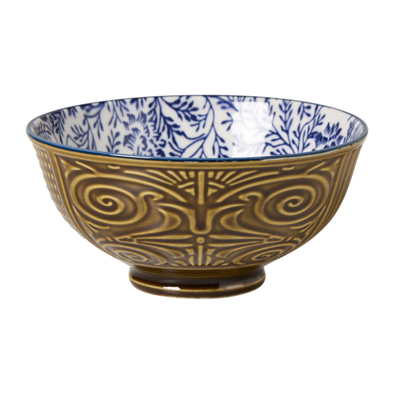 Schaaltje Caroline middel - blauw/groen - ø12x5.8 cm