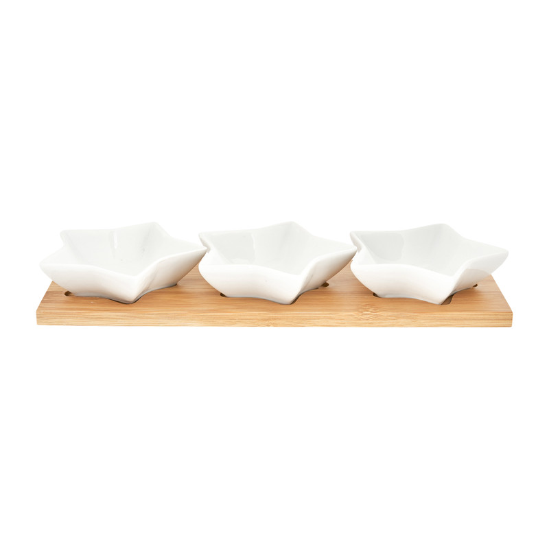Schaaltjes ster met plank - 30x10 cm 