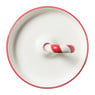 Serveerschaal candy cane - wit/rood - ø20x13 cm